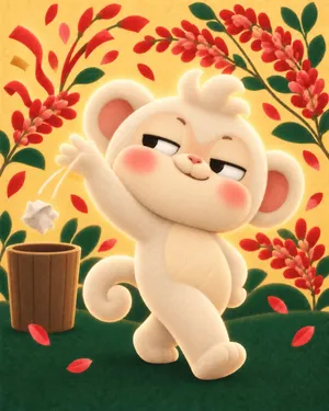 흰 원숭이 쿨숭이