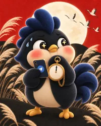 검은 닭 자정닭